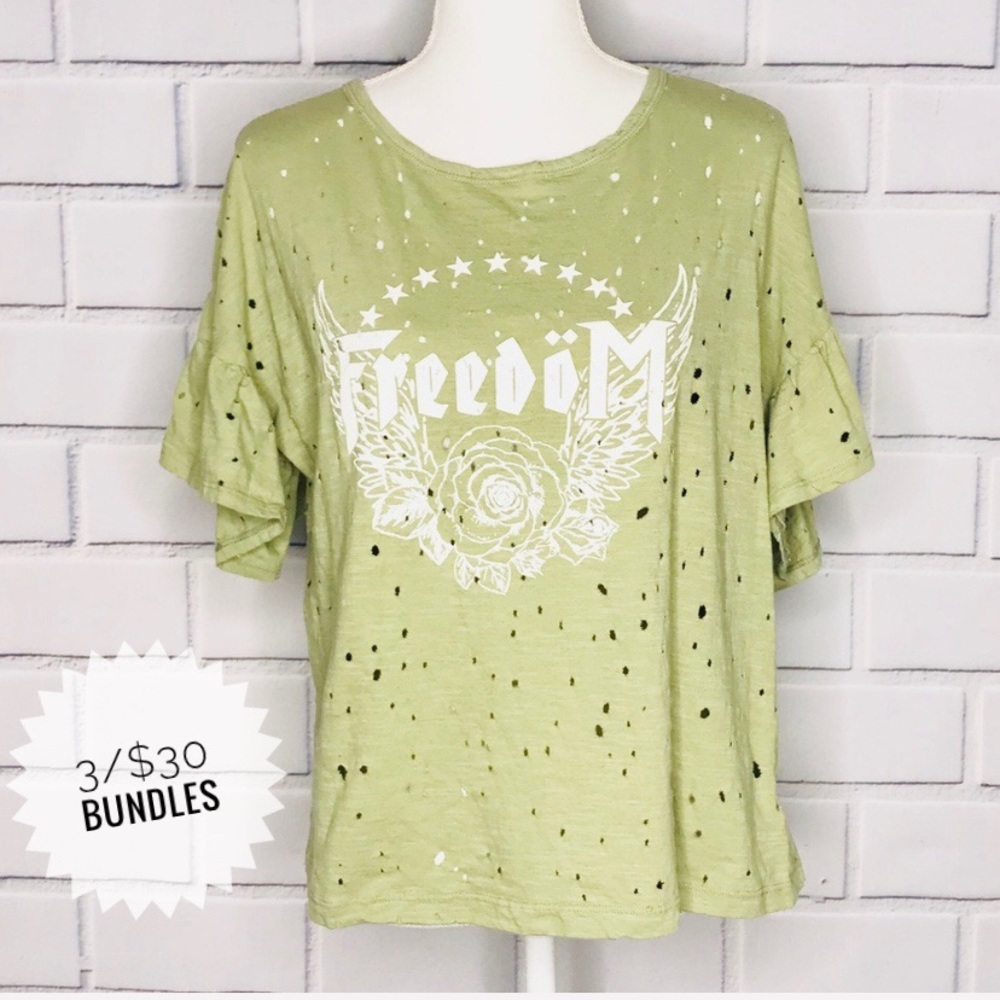 Nordstrom’s H.I.P short sleeved tee Distressed 1X - Picture 1 of 7